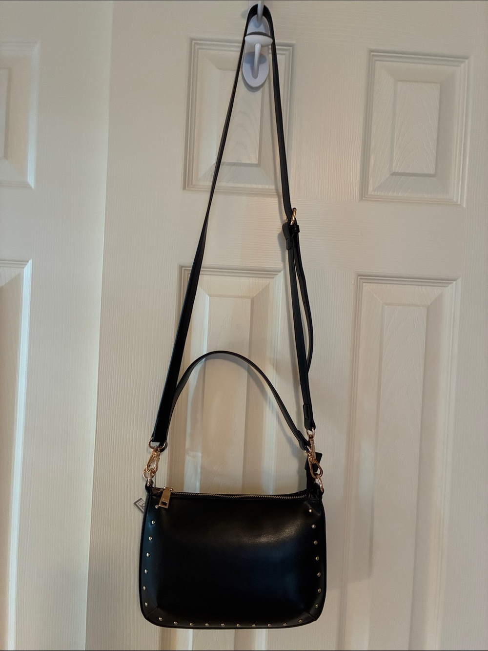 NWT Jen & Co Carmen Vegan Gold Stud Black Crossbody - Picture 13 of 14